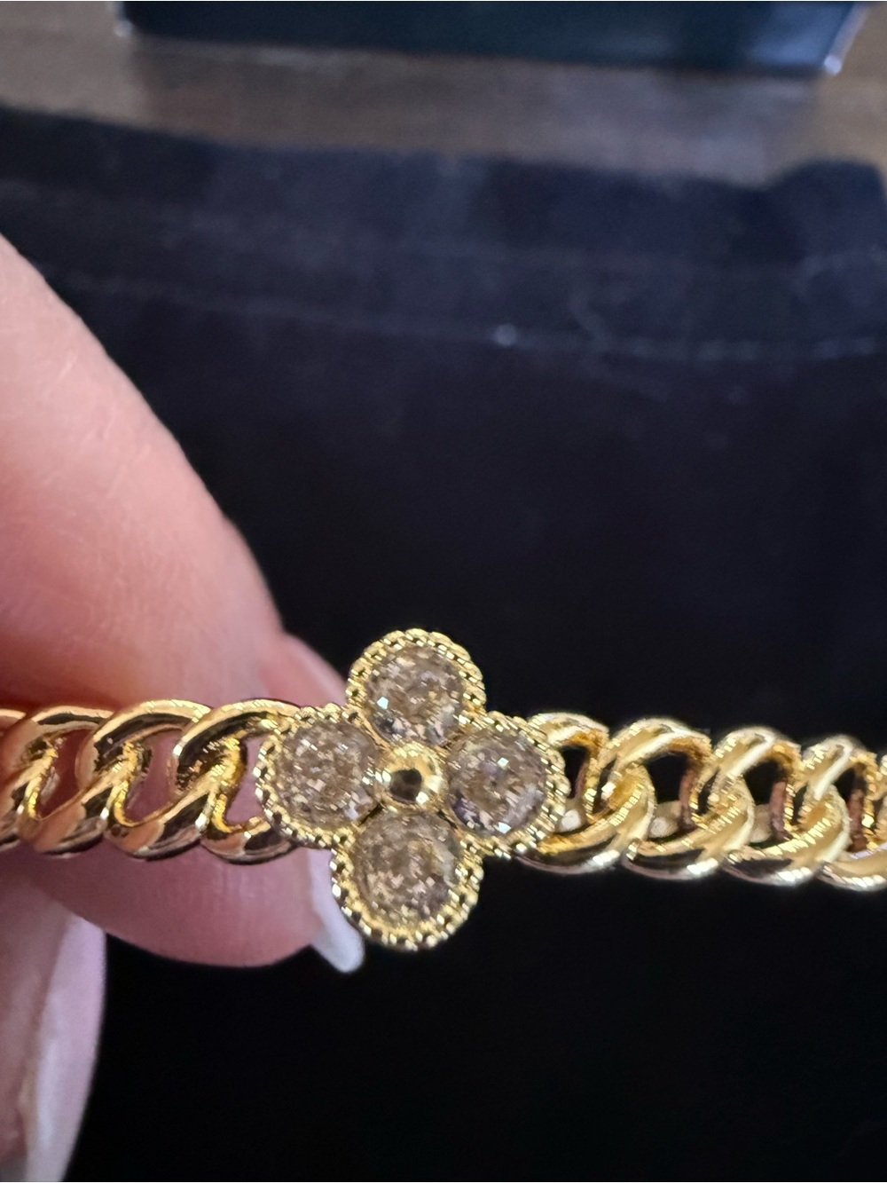 Freida Rothman Bracelet with Pave Clover Accent - Picture 4 of 4